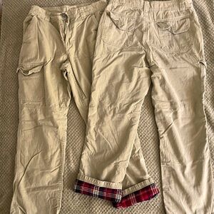 Redhead 32x32 Flannel lined cargo pants X2